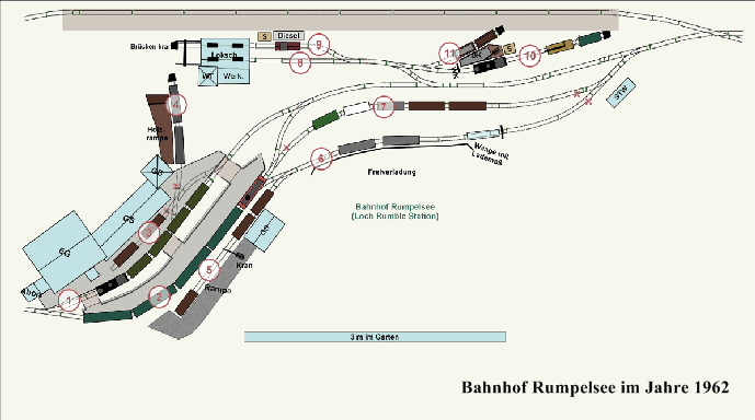 Gleisplan Bf. Rumpelsee 1962