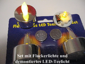 Set mit zwei Flackerlichte